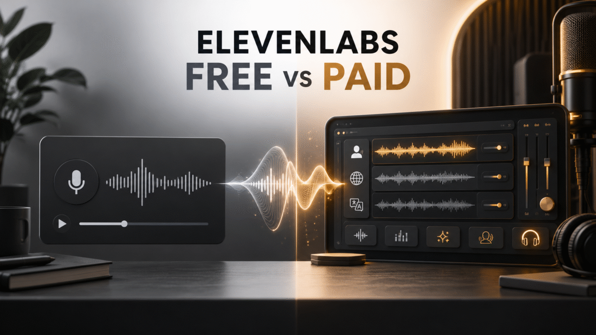 ElevenLabs Free vs Paid plans comparison for AI voice creation