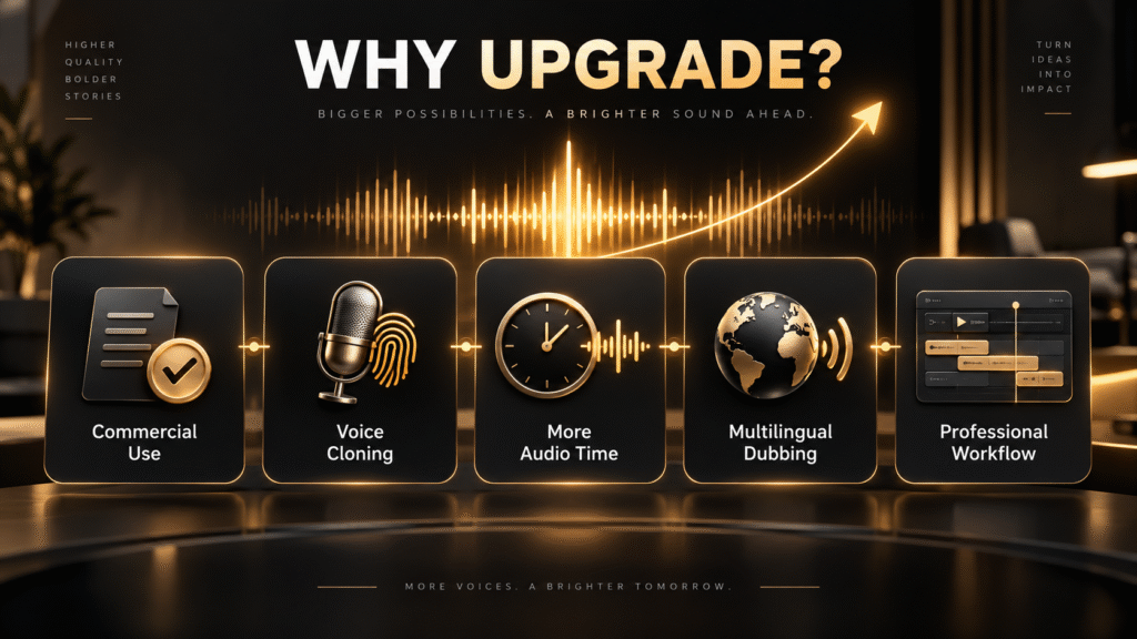 Benefits of upgrading to a paid ElevenLabs plan